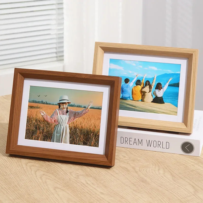 Minimalist wooden photo frame for interior decoration and gift