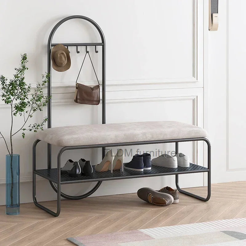 Minimalist storage bench for footwear and storage - view 3
