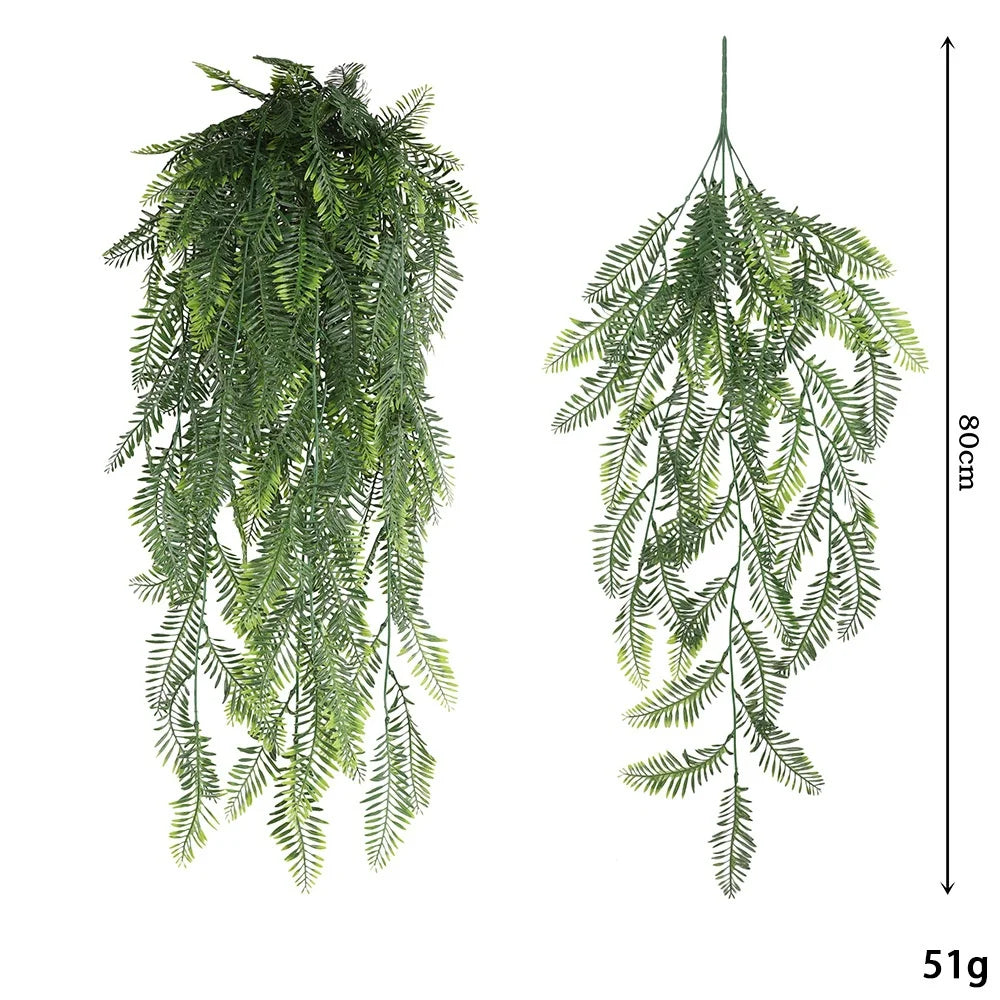 Plant suspended in vine band artificial wall decoration - B