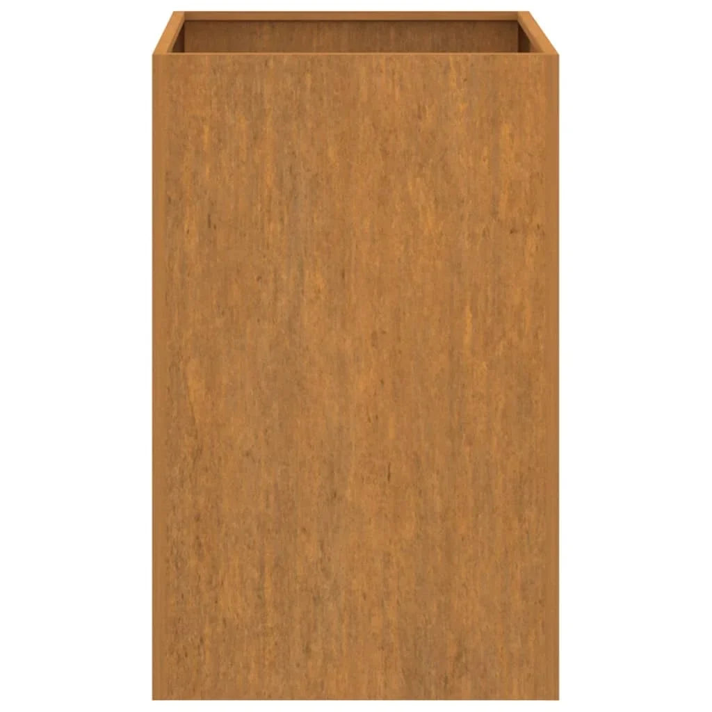 Rusty planter 52x48x75 cm corten Steel, Artefact balcony garden vegetable garden vegetable plantation box outdoor terrace garden flower Pot - view 6