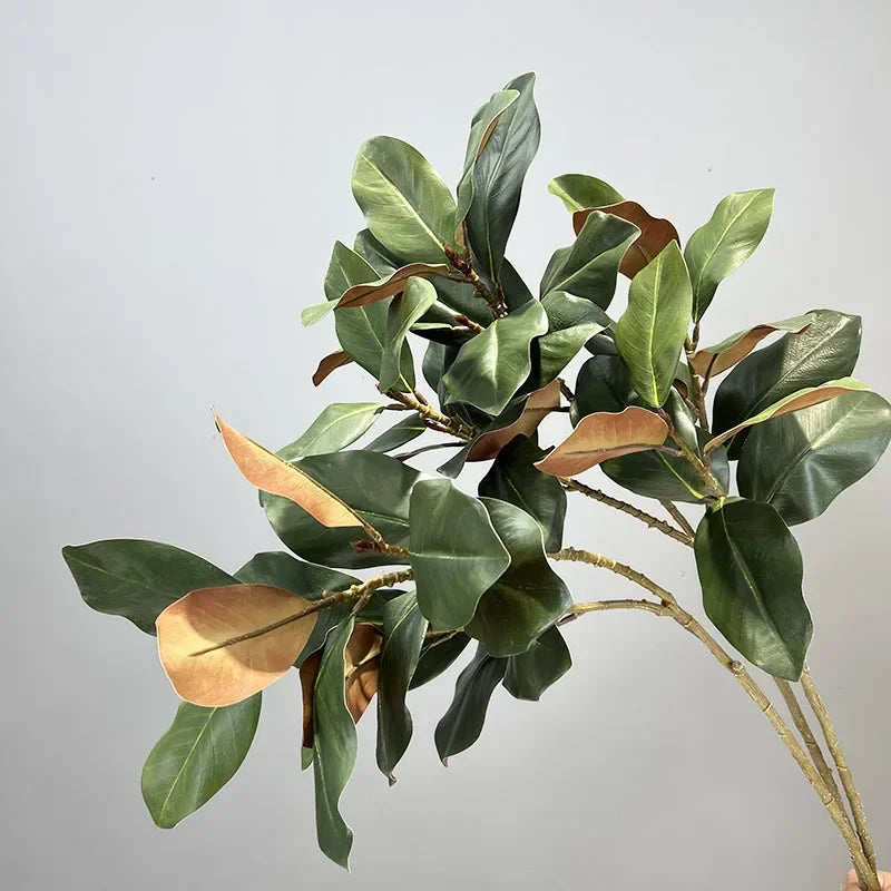 Artificial green plants decoration garden branch of magnolia - view 2