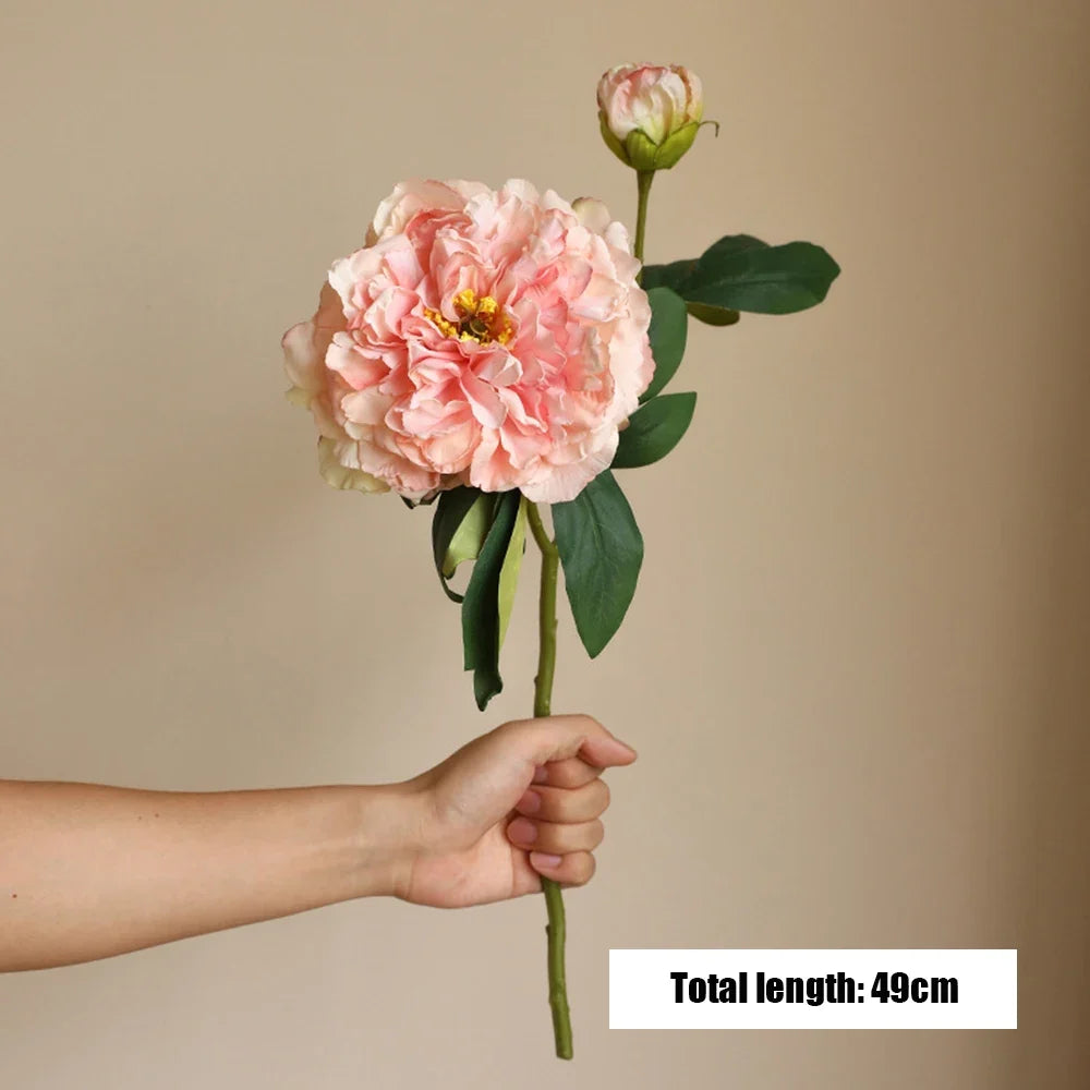 Artificial silk peonies bouquet for wedding and interior decoration - Pink