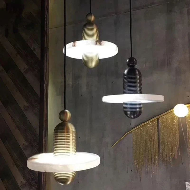 LED design marble pendant light for elegant interior - view 2