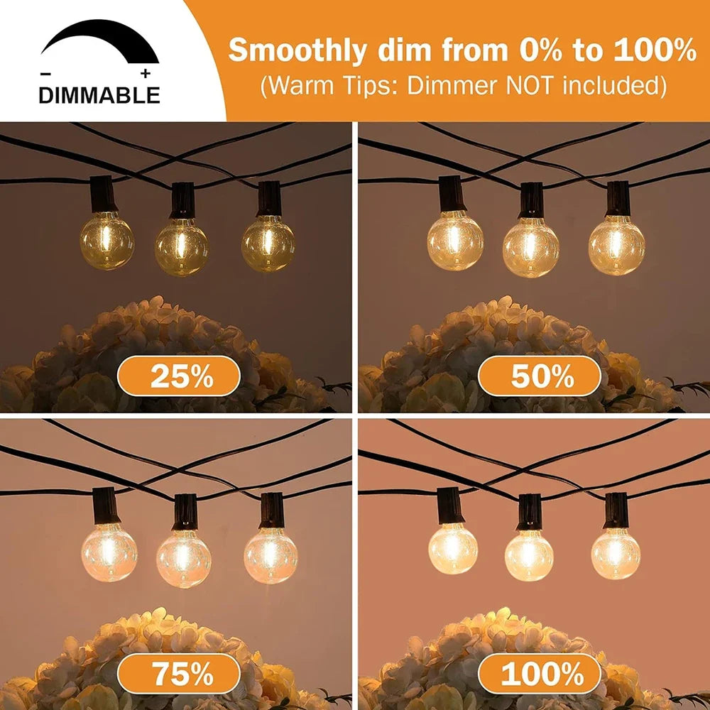 Outdoor LED String Lights in 9 to 26 Meter Lengths - view 4