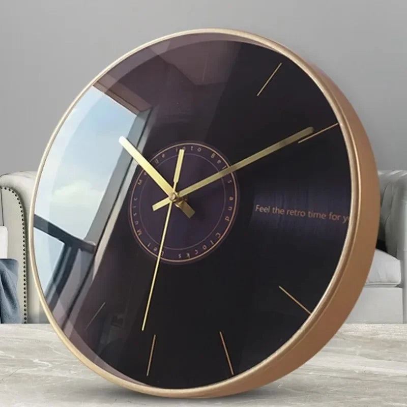 Modern wall clock in aesthetic and silent metal - view 2