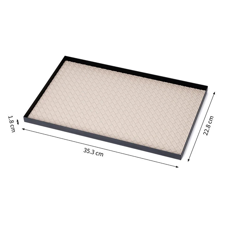 Modern storage tray for luxury jewelry and accessories - Beige - 35,3 cm
