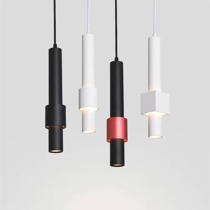 Nordic led pendant light tube long internal lighting dimmable - view 2
