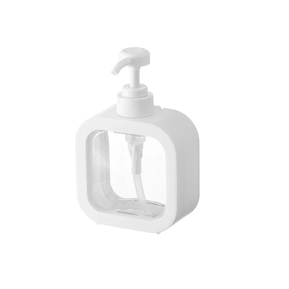 A large-capacity soap dispenser bottle, transparent visible plastic press bottle, suitable for travel, kitchen, bathroom - 300 ml