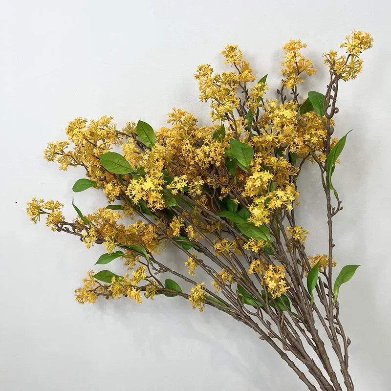 Set of 2 artificial flowers in decorative snow willow - view 4