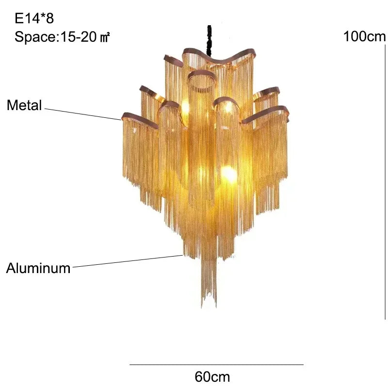 LED pendant light padmilles industrielle lighting interior modern decoration - Gold 60cm / Neutral Light