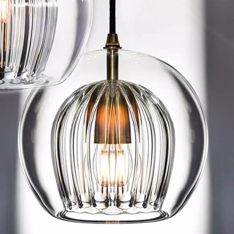 Modern glass chandelier for a creative interior