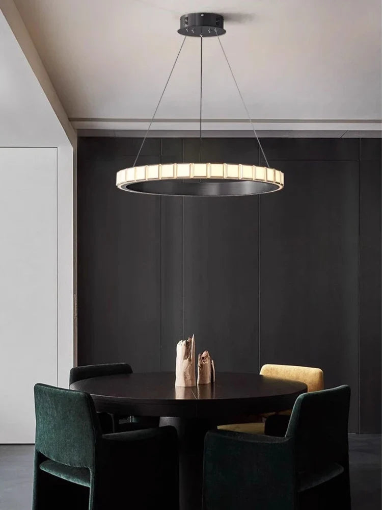 Minimalist pendant light in aluminum and acrylic refined design for interior - view 4