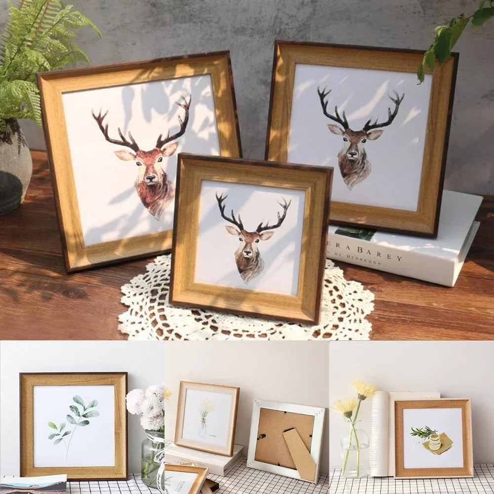Nordic square photo frame in resin for wall decoration