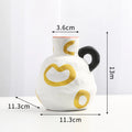 Hand-painted Milk Pot Ceramic Vase, Living Room, Porch, Desktop, Flower Arrangement Container, Homestay Decoration Handicraft - B