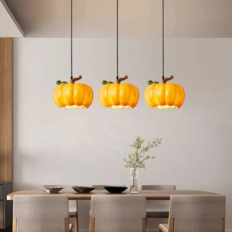 Retro pumpkin-shaped chandelier for Halloween decoration - view 2