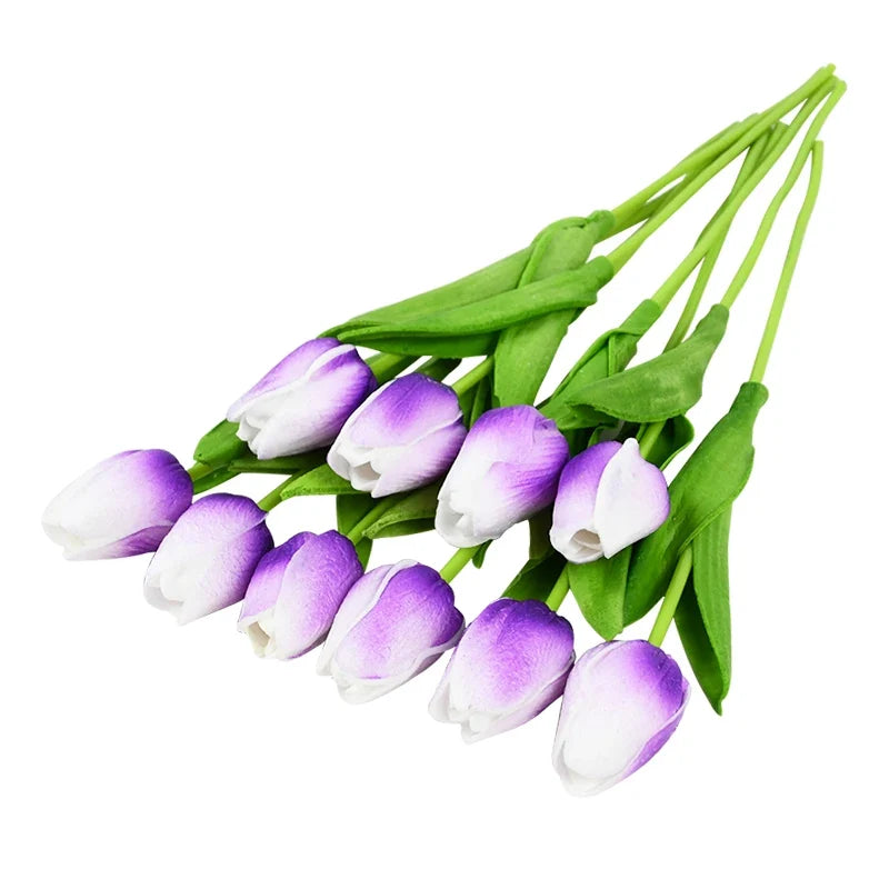 10 artificial tulips for wedding decoration and garden - K