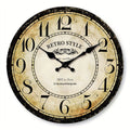 1pc retro wooden wall clock, wall clock designed by Paris watchmaker, non-ticking round silent clock, suitable for living room b - Style 1 / 16 inch