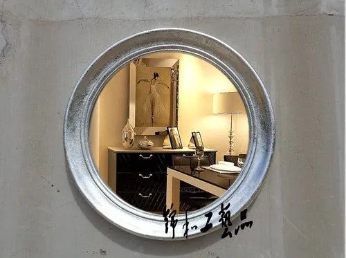 Vintage decorative round aesthetic mirrors for home - 54X54X5CM 5