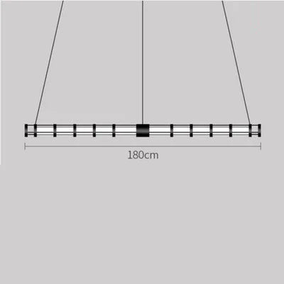 Modern pvc pendant light for elegant and minimalist interior decoration - Black--180cm / Warm White