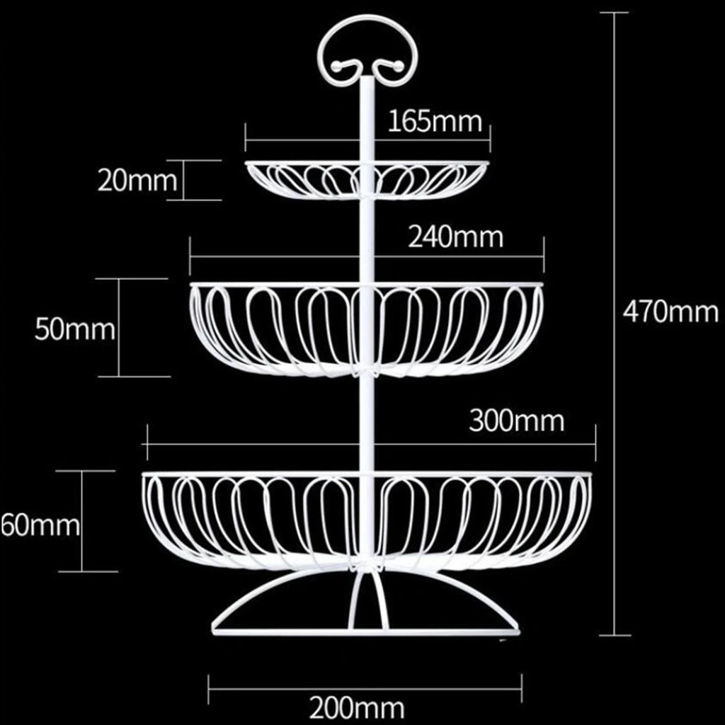 Three-level fruit basket in wire - view 9