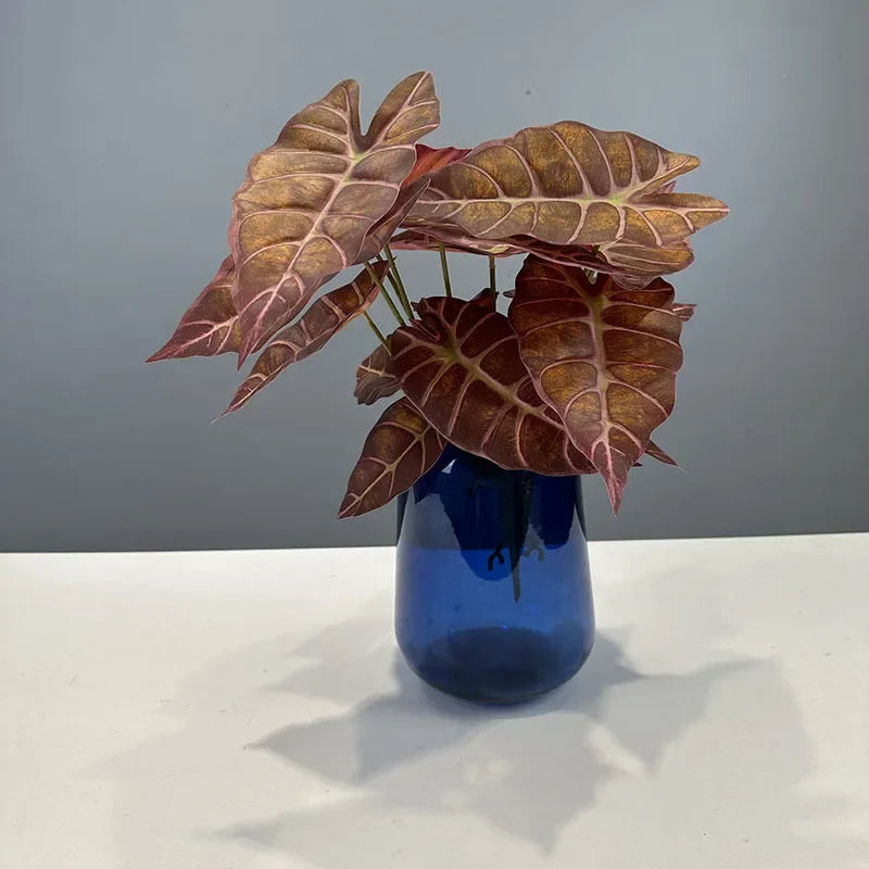 Set of 2 artificial leaves for autumn party decoration - view 3