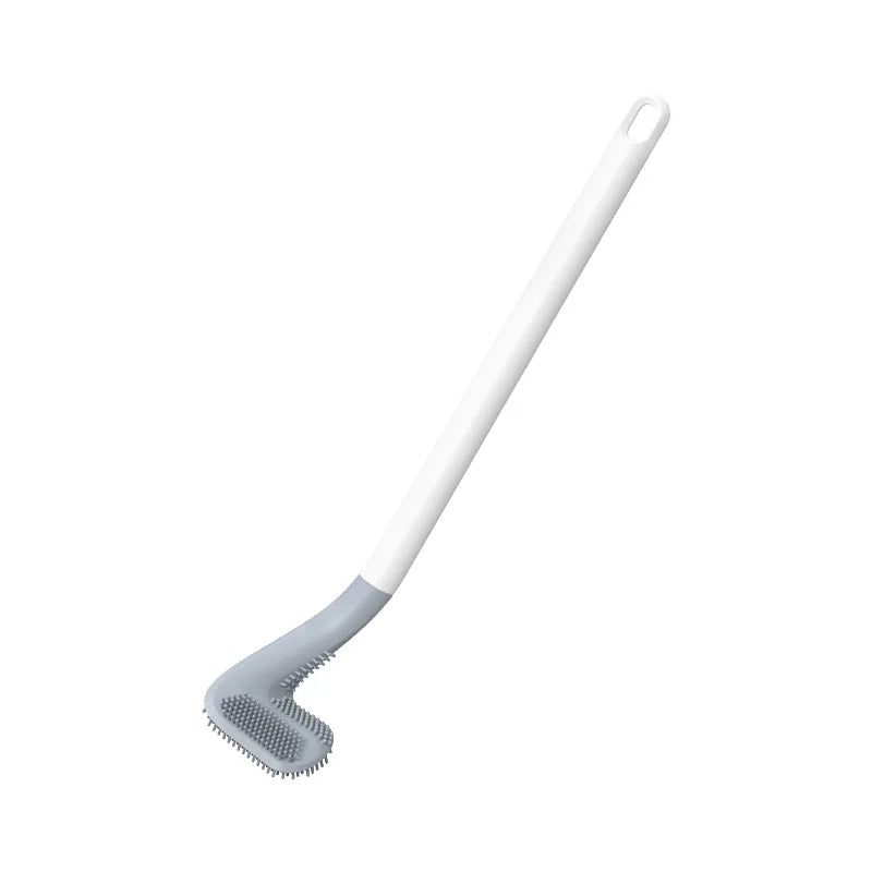 Silicone cleaning brushes with bathroom holder - White