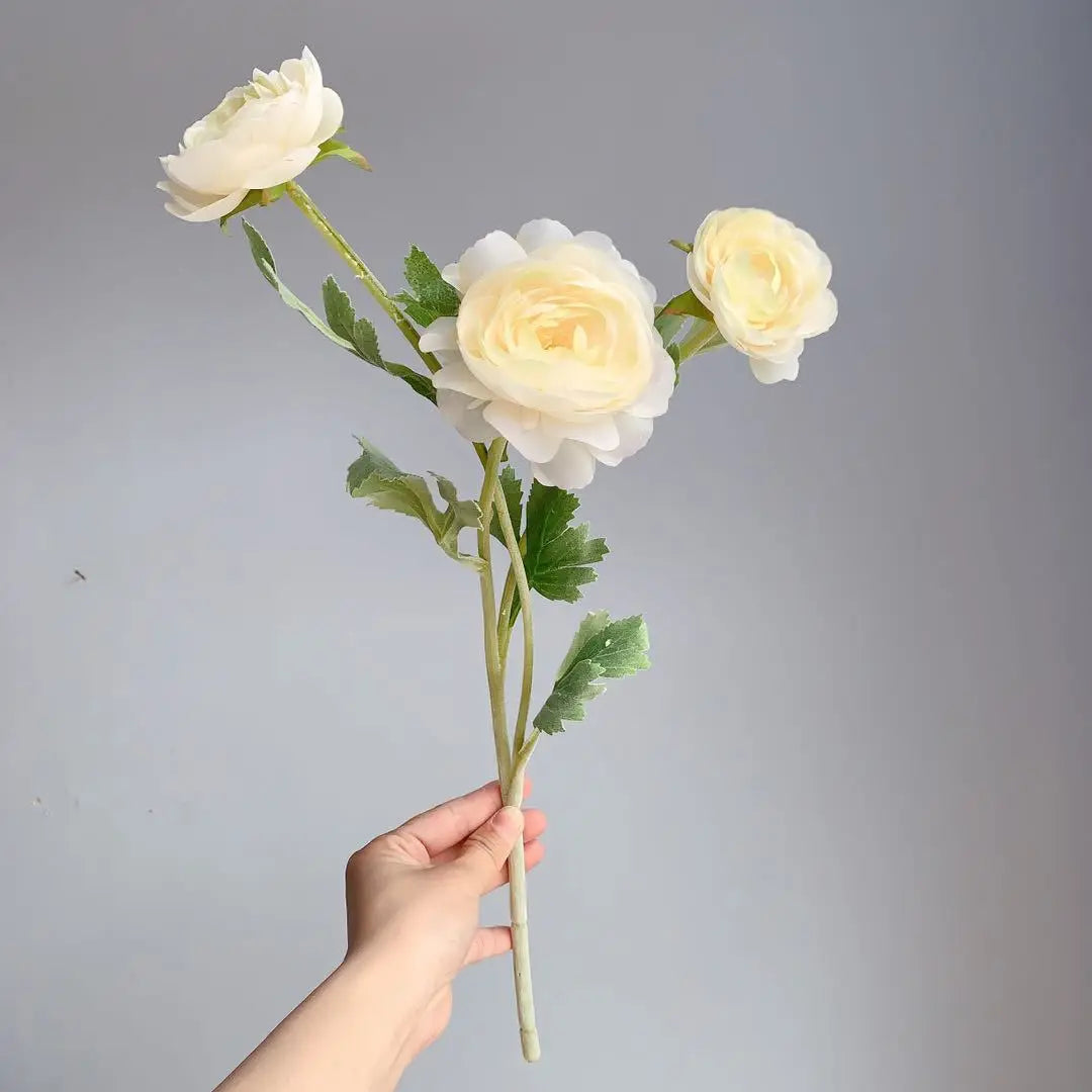 Artificial silk flower bouquet for decoration and accessories photo - Champagne