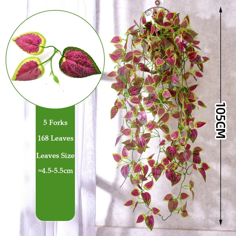 Hanging Artificial Plant Vine, 105 cm, Five-Branch Style - Zi su