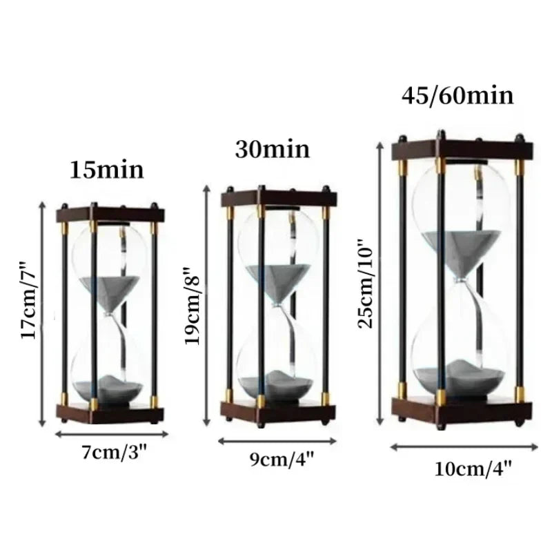 Decorative retro hourglass for office and luxury gift salon - Gray / 30 min