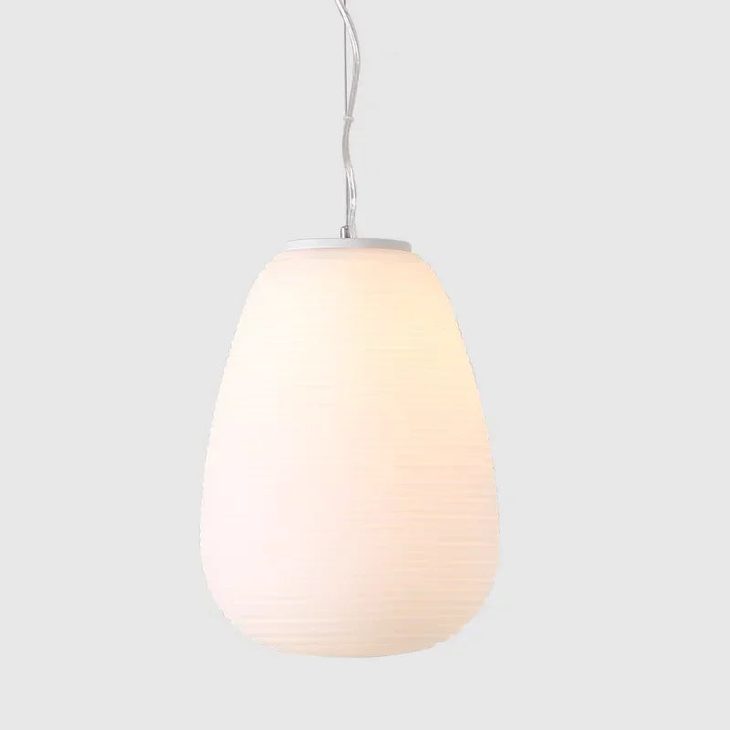 Modern Japanese style glass led pendant light for elegant interior - AD24H34 / Warm White