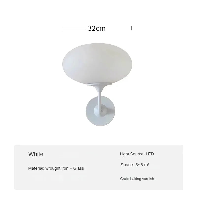 Retro light wall sconce for creative interior decoration - Warm White (2700-3500K) / White-32cm