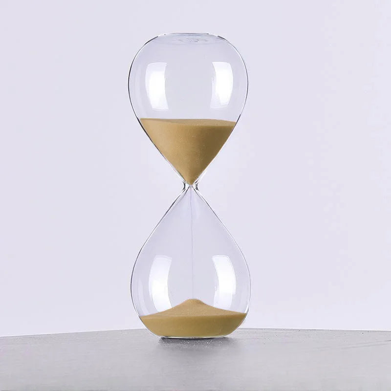 Glass hourglass colored modern decoration for office and home - Brun / 30 min