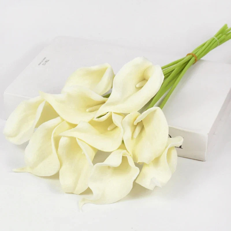 Lot of artificial flowers lys calla for wedding and decoration - D / 5 Pieces