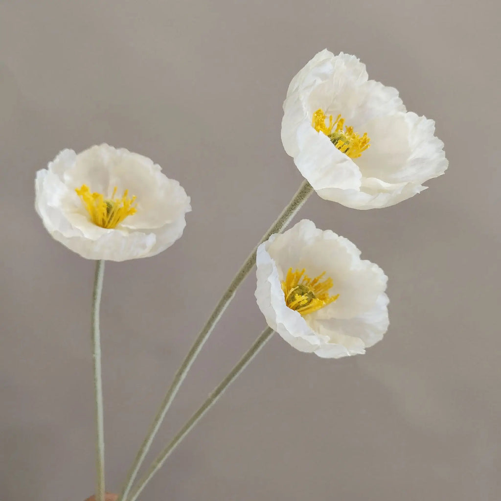 Artificial flower branch poppy for decoration and DIY - view 6
