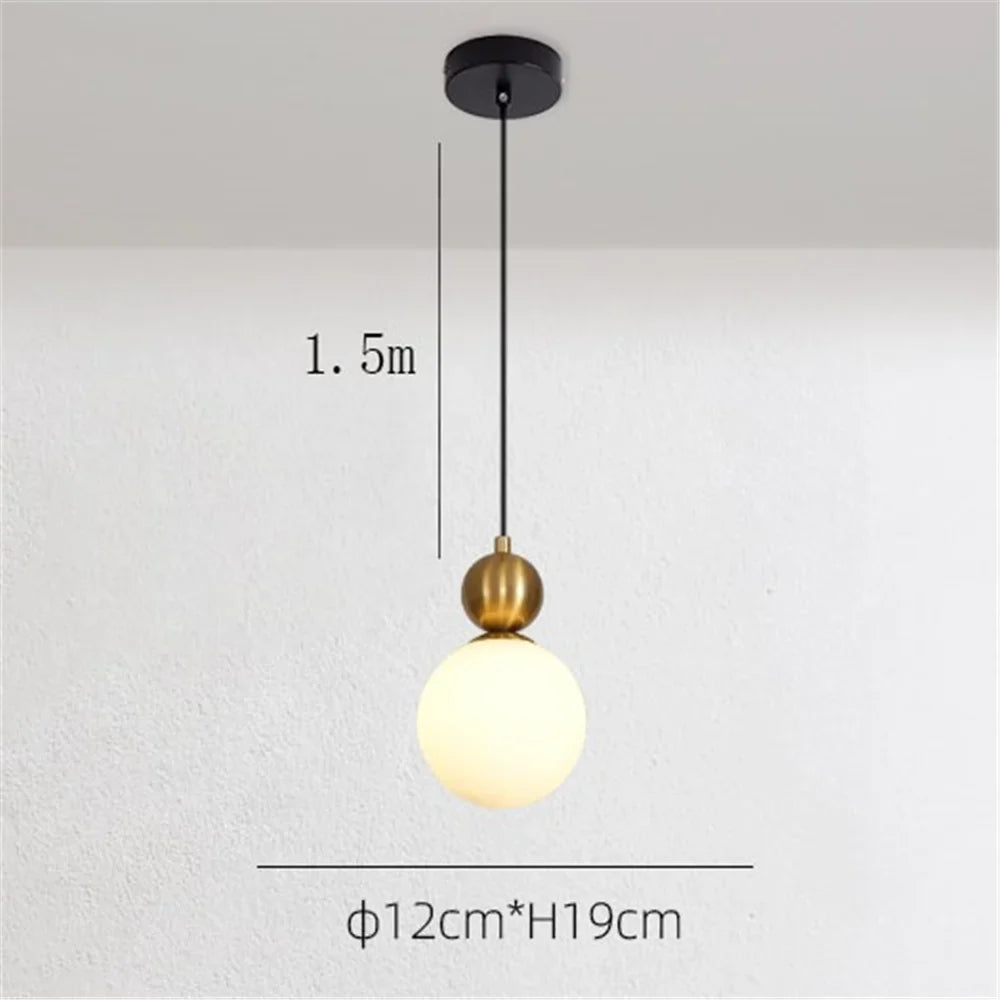 Creative glass pendant light for coffee bar restaurant - B2