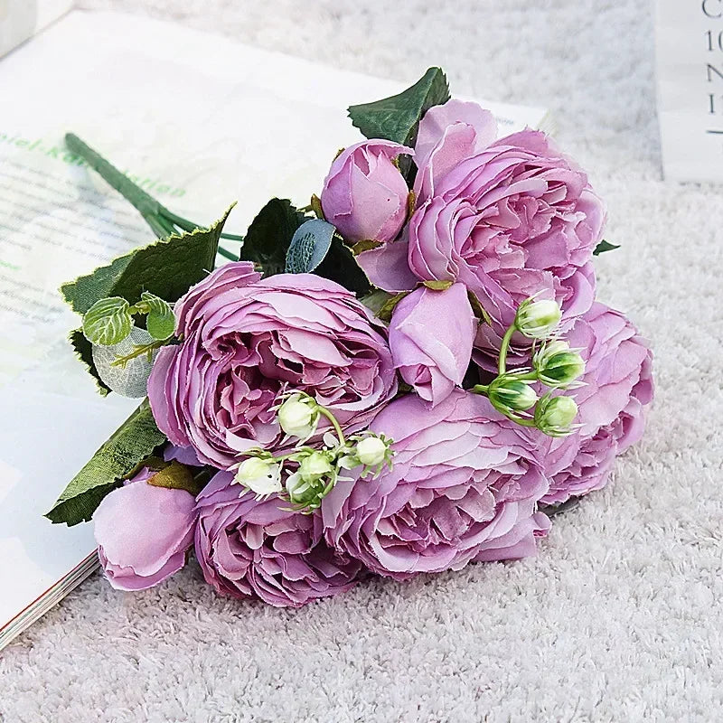 Small bouquet of artificial flowers for spring and festive decorations - 4