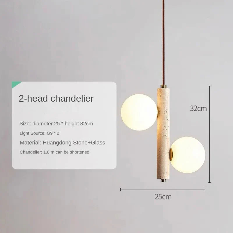 Creative stone chandelier for elegant interior lighting - B2 / Warm White