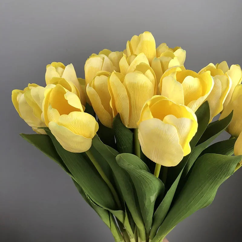 5 artificial tulips for realistic decoration - view 4