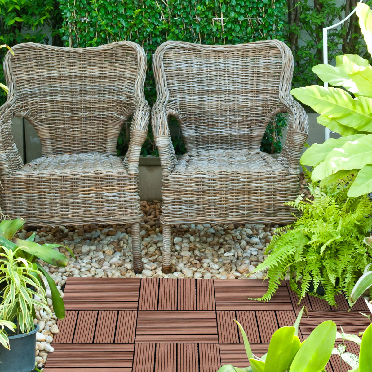 30x30 cm Outdoor Interlocking Deck Tiles Slip-Resistant - view 2