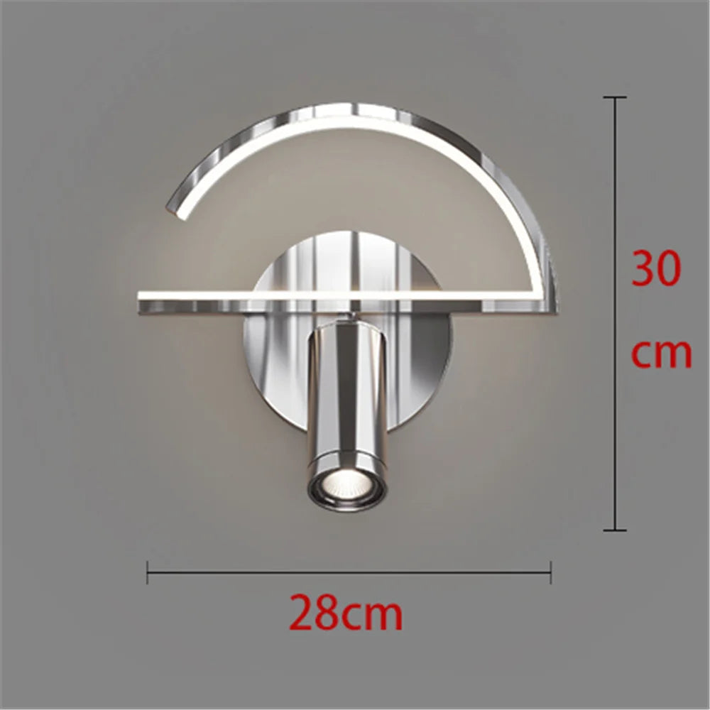 Modern LED wall sconce in chrome for interior design - Chrome Color 5 / White Light