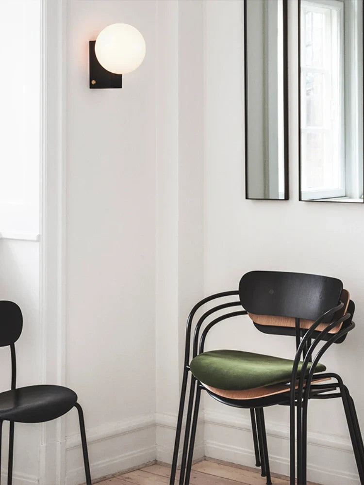 Creative wall sconce in stainless steel for modern interior - view 4