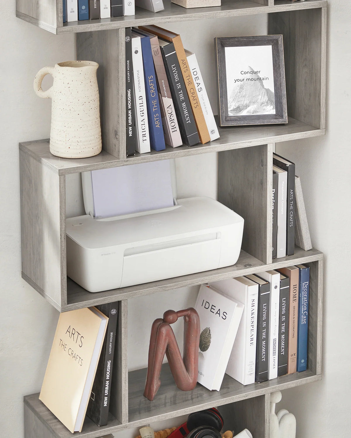 Modern 6-level self-supporting desk shelf - view 5