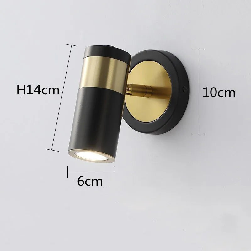 American Bronze Mirror Front Light , Bathroom Wall Lamps Mirror Light ,Powder Room Mirror Wall Lights Lighting LED Makeup Mirror - 1head Black C / Light Warm