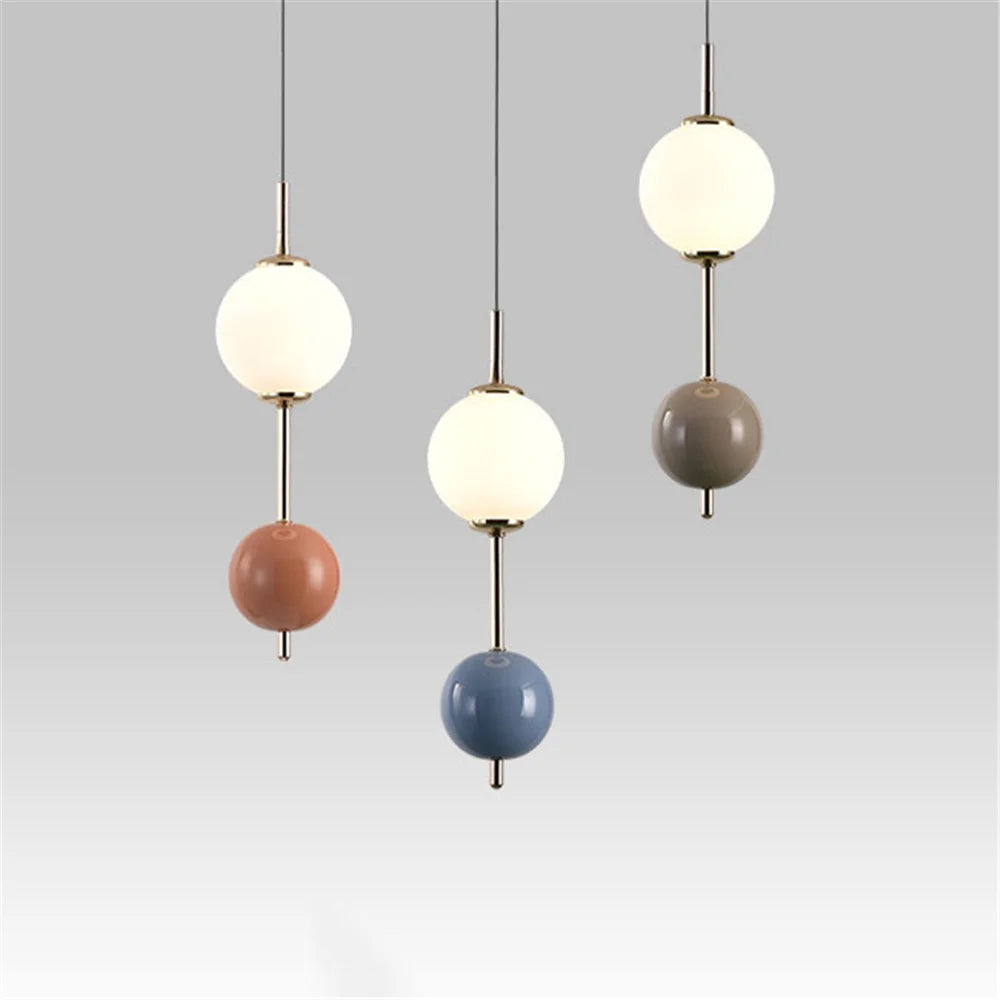 Minimalist led pendant light in the shape of a gourd for interior decoration - view 3