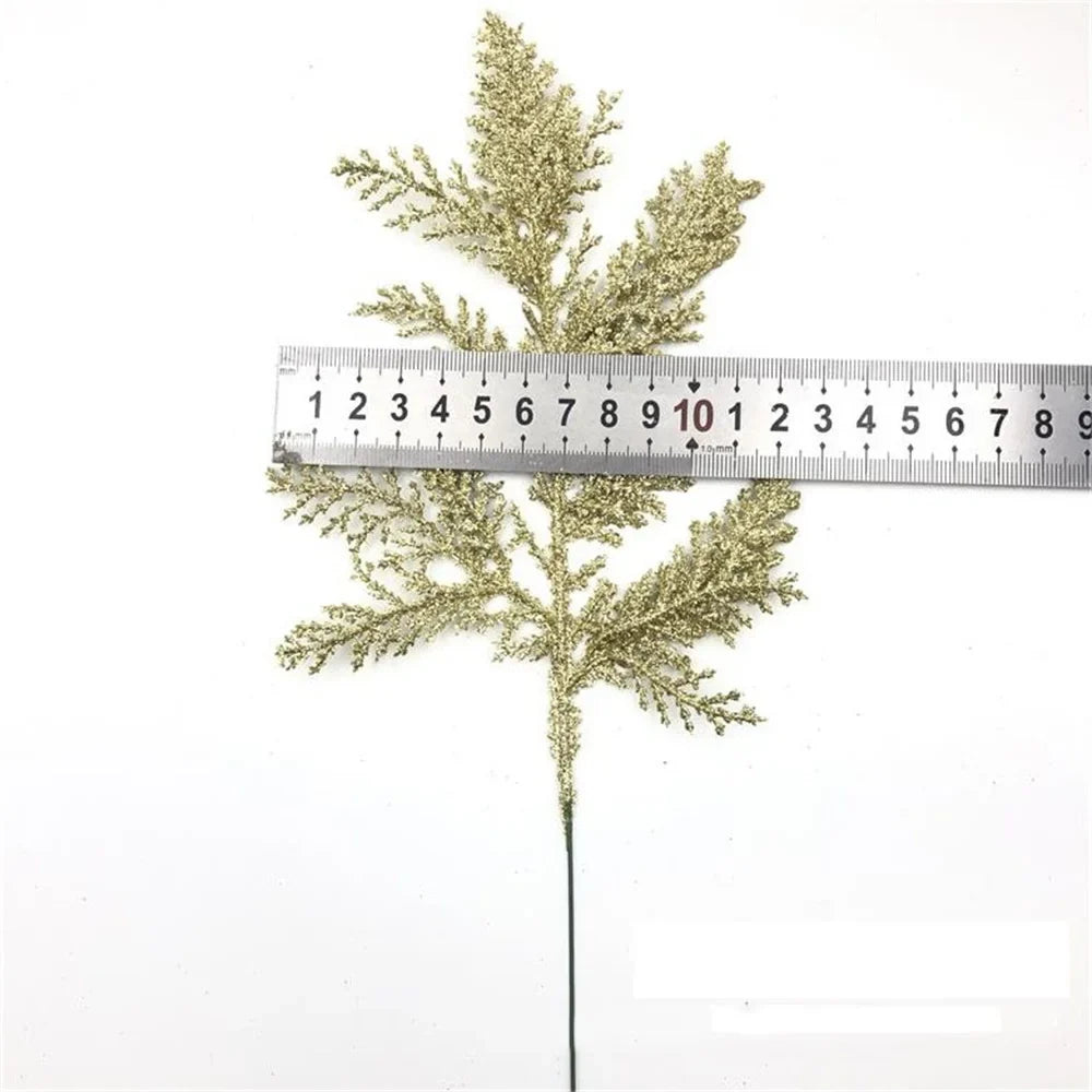 Christmas decoration glitter pine leaves for DIY tree crown - view 4