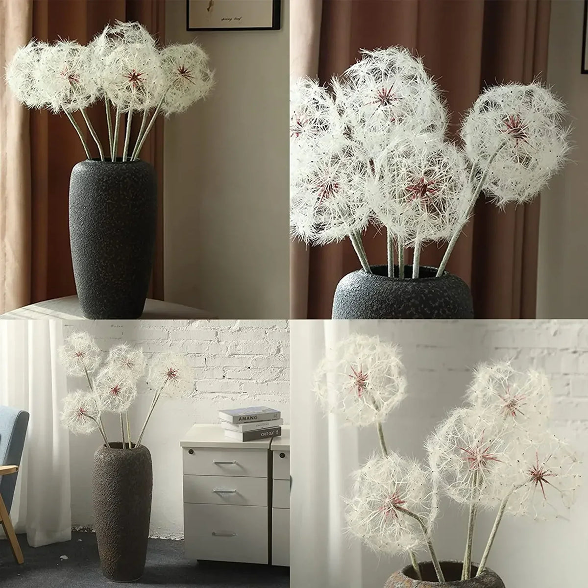 (2 pcs)Artifical Dandelion Flower, Giant False Dandelion Flowers Artificial Dandelion Flowers for Home Decoration - view 3