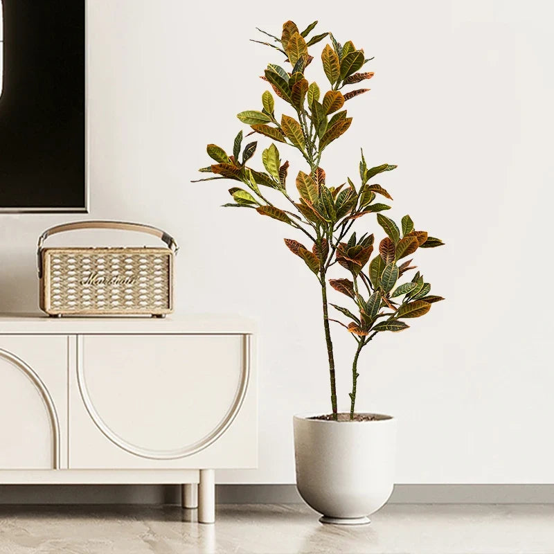 Artificial plants large tropical sizes ficus codiaeum interior decoration - view 2