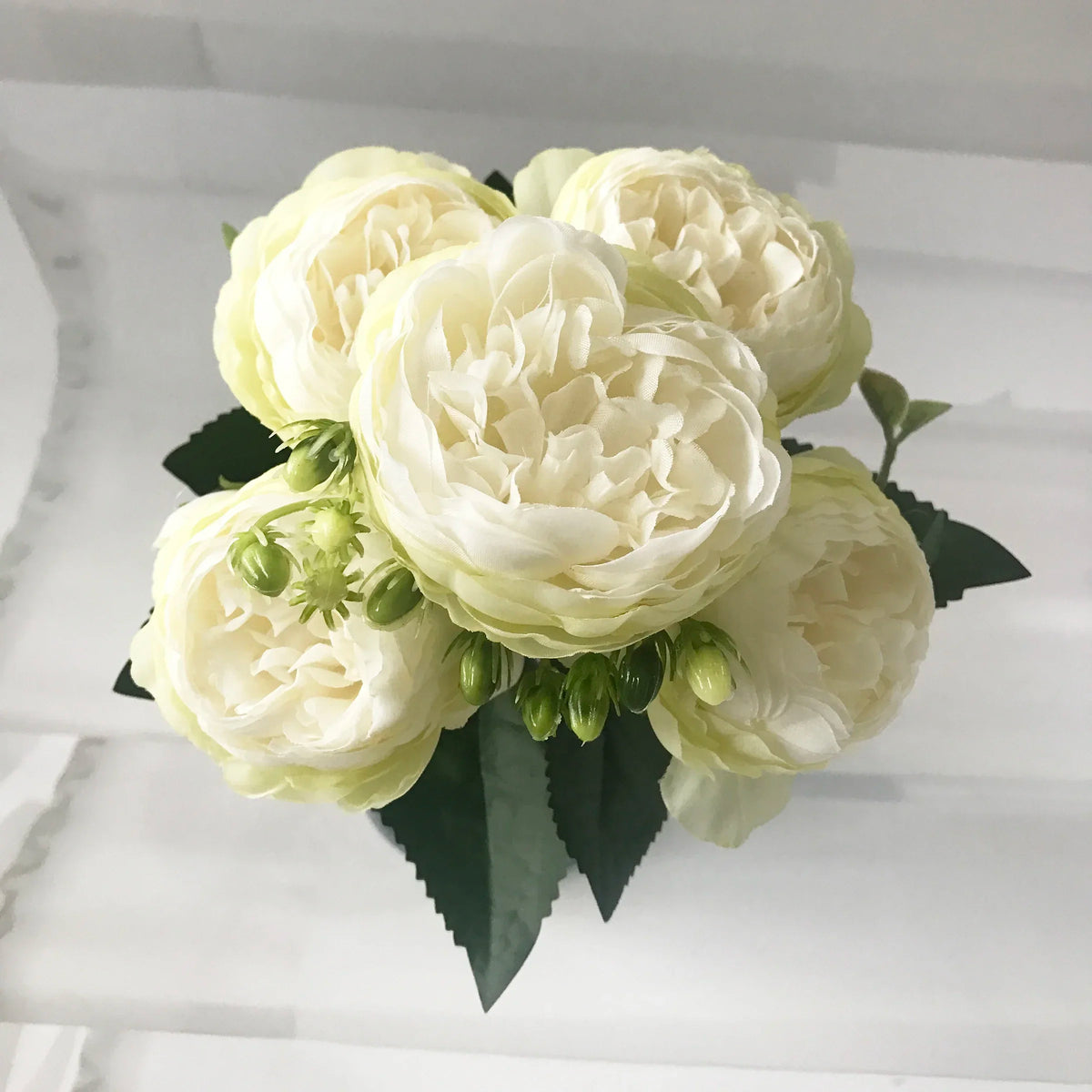 Bouquet of artificial peonies for interior wedding decoration - 8