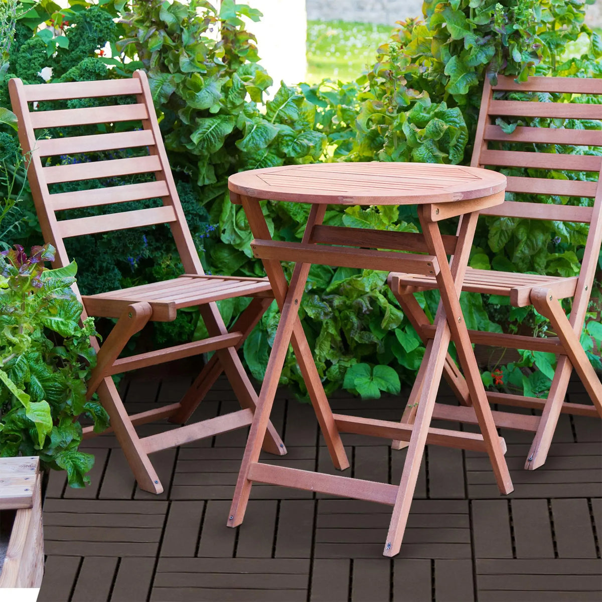 30x30 Wood-Look Interlocking Deck Tiles Slip-Resistant - view 5