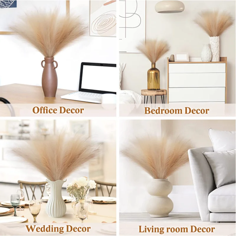 10 bouquets artificial pampa grass for interior decoration - view 4